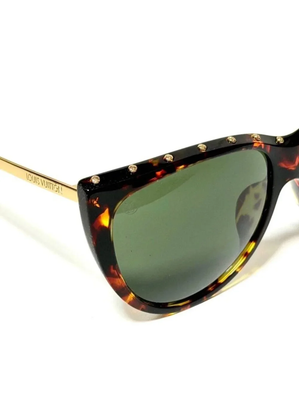 Louis Vuitton La Boum Cat-Eye Sunglasses Z1038E Noir Black studded frame